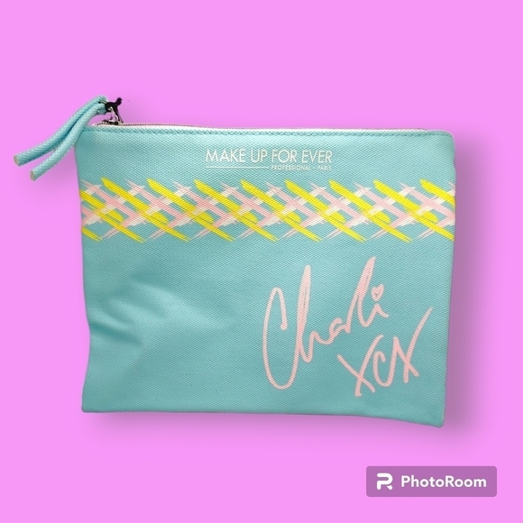 Make Up For Ever x Charli XCX Blue Pink Yellow Makeup Bag - Picture 1 of 7
